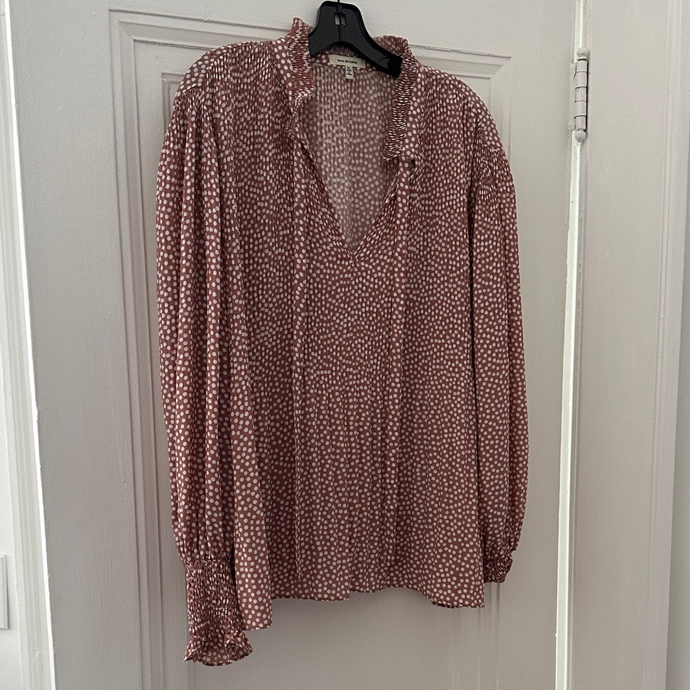 Max Studio Polka Dot Blouse